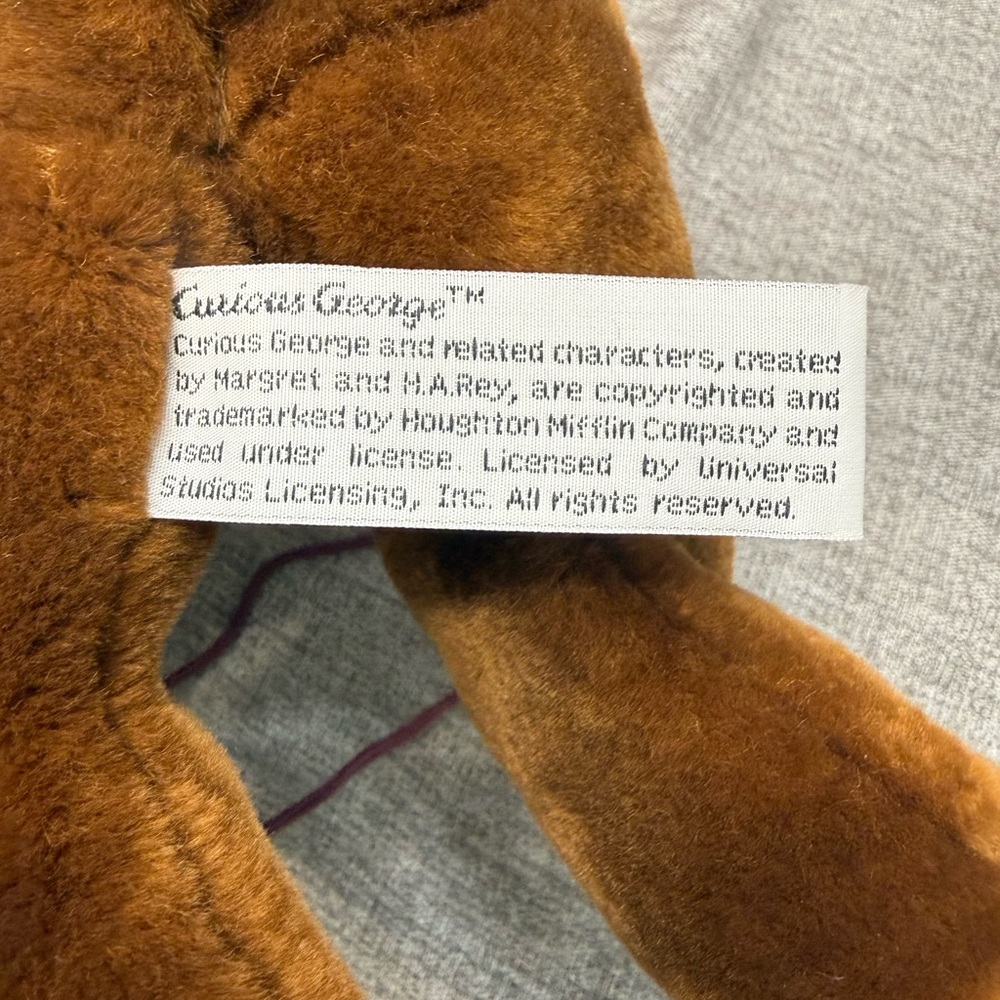 Vintage Curious George Kids Purse Plush Monkey Cartoon Book Series - Picture 5 of 5